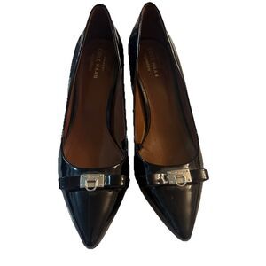 Cole Haan Women's Juliana DTL Black Patent Leather Pump Pointed Toe Heel SZ 7.5B